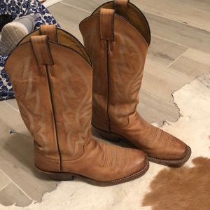 Brown Cowboy Boots - Size 6 (Brand is Justins)